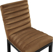 Evelyn Velvet Upholstered Dining Chair in Saddle - 902Saddle-C