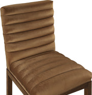 Evelyn Velvet Upholstered Dining Chair in Saddle - 903Saddle-C