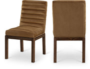 Evelyn Velvet Upholstered Dining Chair in Saddle - 903Saddle-C