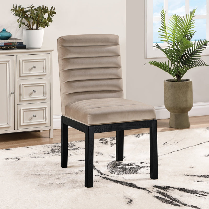 Evelyn Velvet Upholstered Dining Chair in Taupe - 902Taupe-C