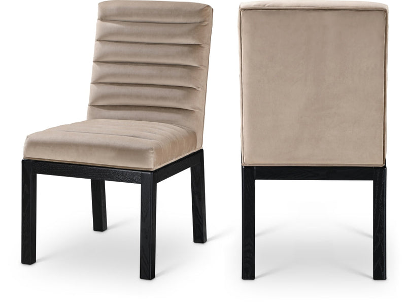 Evelyn Velvet Upholstered Dining Chair in Taupe - 902Taupe-C