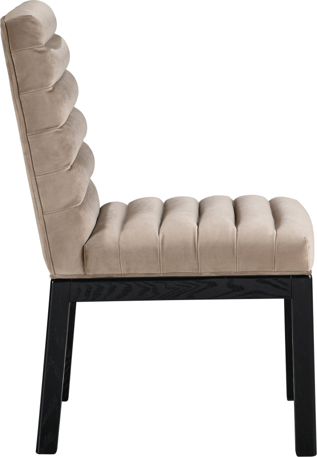 Evelyn Velvet Upholstered Dining Chair in Taupe - 902Taupe-C