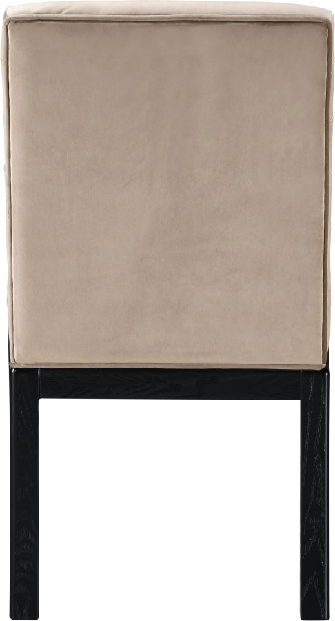 Evelyn Velvet Upholstered Dining Chair in Taupe - 902Taupe-C