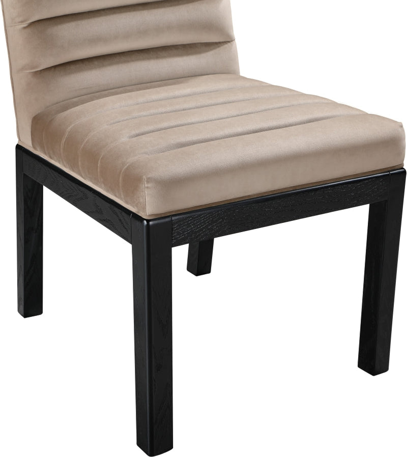 Evelyn Velvet Upholstered Dining Chair in Taupe - 902Taupe-C