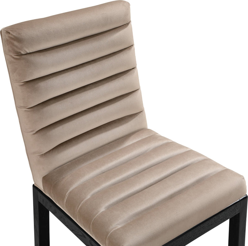 Evelyn Velvet Upholstered Dining Chair in Taupe - 902Taupe-C