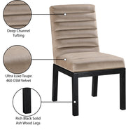 Evelyn Velvet Upholstered Dining Chair in Taupe - 902Taupe-C