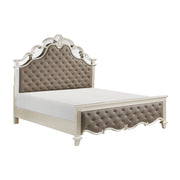 Ever Champagne Mirrored Upholstered Panel Bedroom Set - Gate FurnitureBedroom Set