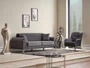 Everest 3-pieces (Sofa & Loveseat & Chair) Livingroom Set Grey in Grey - 101-EVE-LUP15-321
