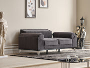 Everest 3-pieces (Sofa & Loveseat & Chair) Livingroom Set Grey in Grey - 101-EVE-LUP15-321