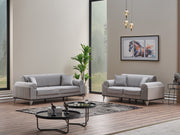 Everest 3-pieces (Sofa & Loveseat & Chair) Livingroom Set Light Grey in Light Grey - 101-EVE-LUP18-321