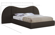 Everest Boucle Fabric King Bed (3 Boxes) Brown - Gate FurnitureKing Bed