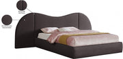 Everest Linen Textured Fabric King Bed (3 Boxes) Brown - Gate FurnitureKing Bed