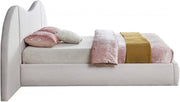 Everest Linen Textured Fabric King Bed (3 Boxes) Cream - Gate FurnitureKing Bed
