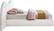 Everest Linen Textured Fabric King Bed (3 Boxes) White - Gate FurnitureKing Bed