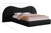 Everest Linen Textured Fabric Queen Bed (3 Boxes) Black - Gate FurnitureQueen Bed