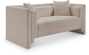 Everett 67" Chenille Fabric Upholstered Loveseat in Beige - 44068Beige-L