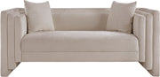 Everett 67" Chenille Fabric Upholstered Loveseat in Beige - 44068Beige-L