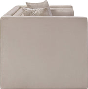 Everett 67" Chenille Fabric Upholstered Loveseat in Beige - 44068Beige-L