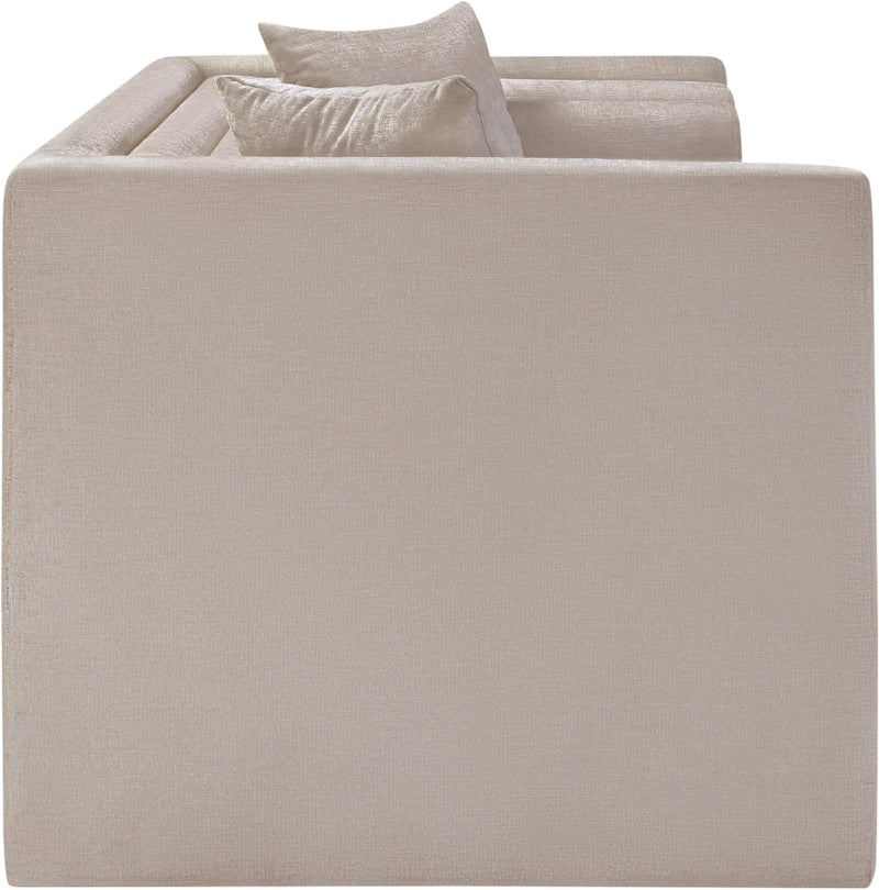 Everett 67" Chenille Fabric Upholstered Loveseat in Beige - 44068Beige-L