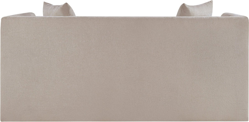 Everett 67" Chenille Fabric Upholstered Loveseat in Beige - 44068Beige-L