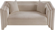 Everett 67" Chenille Fabric Upholstered Loveseat in Beige - 44068Beige-L