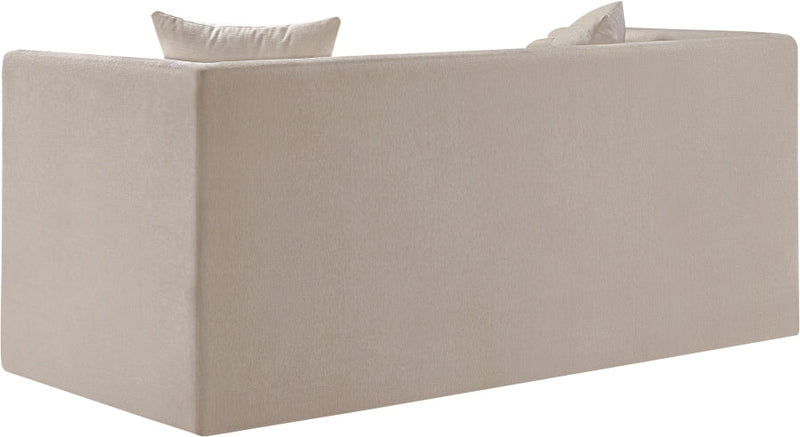 Everett 67" Chenille Fabric Upholstered Loveseat in Beige - 44068Beige-L