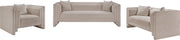 Everett 67" Chenille Fabric Upholstered Loveseat in Beige - 44068Beige-L