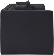 Everett 67" Chenille Fabric Upholstered Loveseat in Black - 44068Black-L
