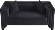Everett 67" Chenille Fabric Upholstered Loveseat in Black - 44068Black-L