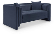 Everett 67" Chenille Fabric Upholstered Loveseat in Blue - 44068Navy-L