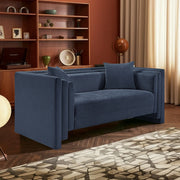 Everett 67" Chenille Fabric Upholstered Loveseat in Blue - 44068Navy-L