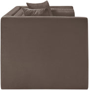 Everett 67" Chenille Fabric Upholstered Loveseat in Brown - 44068Brown-L