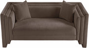 Everett 67" Chenille Fabric Upholstered Loveseat in Brown - 44068Brown-L
