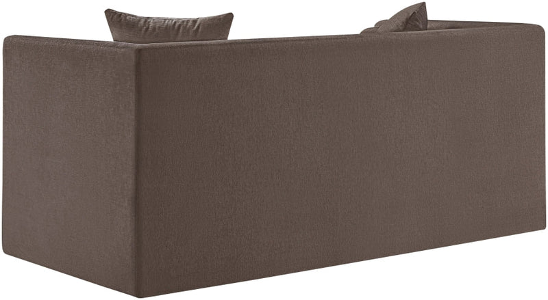 Everett 67" Chenille Fabric Upholstered Loveseat in Brown - 44068Brown-L