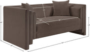 Everett 67" Chenille Fabric Upholstered Loveseat in Brown - 44068Brown-L
