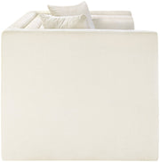 Everett 67" Chenille Fabric Upholstered Loveseat in Cream - 44068Cream-L