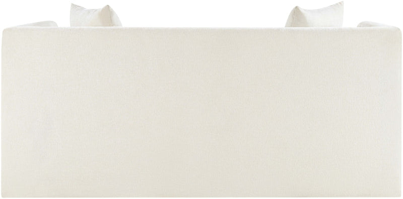 Everett 67" Chenille Fabric Upholstered Loveseat in Cream - 44068Cream-L