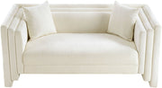 Everett 67" Chenille Fabric Upholstered Loveseat in Cream - 44068Cream-L
