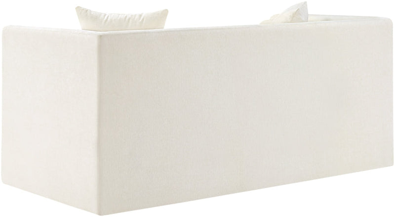 Everett 67" Chenille Fabric Upholstered Loveseat in Cream - 44068Cream-L