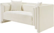 Everett 67" Chenille Fabric Upholstered Loveseat in Cream - 44068Cream-L