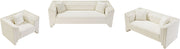 Everett 67" Chenille Fabric Upholstered Loveseat in Cream - 44068Cream-L