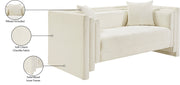 Everett 67" Chenille Fabric Upholstered Loveseat in Cream - 44068Cream-L