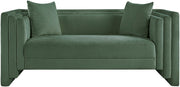 Everett 67" Chenille Fabric Upholstered Loveseat in Green - 44068Green-L