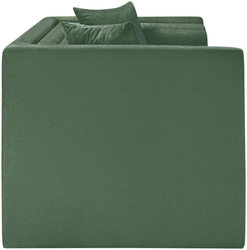 Everett 67" Chenille Fabric Upholstered Loveseat in Green - 44068Green-L