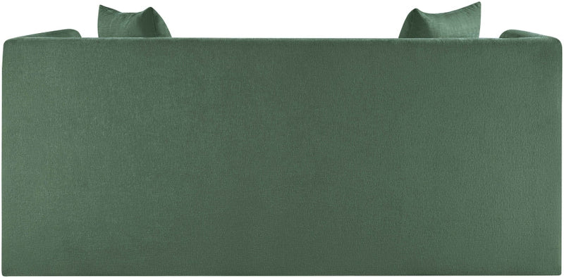 Everett 67" Chenille Fabric Upholstered Loveseat in Green - 44068Green-L
