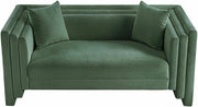 Everett 67" Chenille Fabric Upholstered Loveseat in Green - 44068Green-L