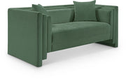 Everett 67" Chenille Fabric Upholstered Loveseat in Green - 44068Green-L