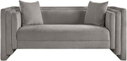Everett 67" Chenille Fabric Upholstered Loveseat in Grey - 44068Grey-L