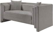 Everett 67" Chenille Fabric Upholstered Loveseat in Grey - 44068Grey-L