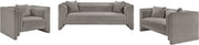 Everett 67" Chenille Fabric Upholstered Loveseat in Grey - 44068Grey-L